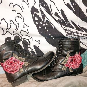 Red Rose Black Boots